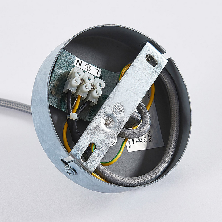 Lindby Betongraue Metallhängeleuchte Percival Deckenlampe Pendelleuchte E27 B-Ware
