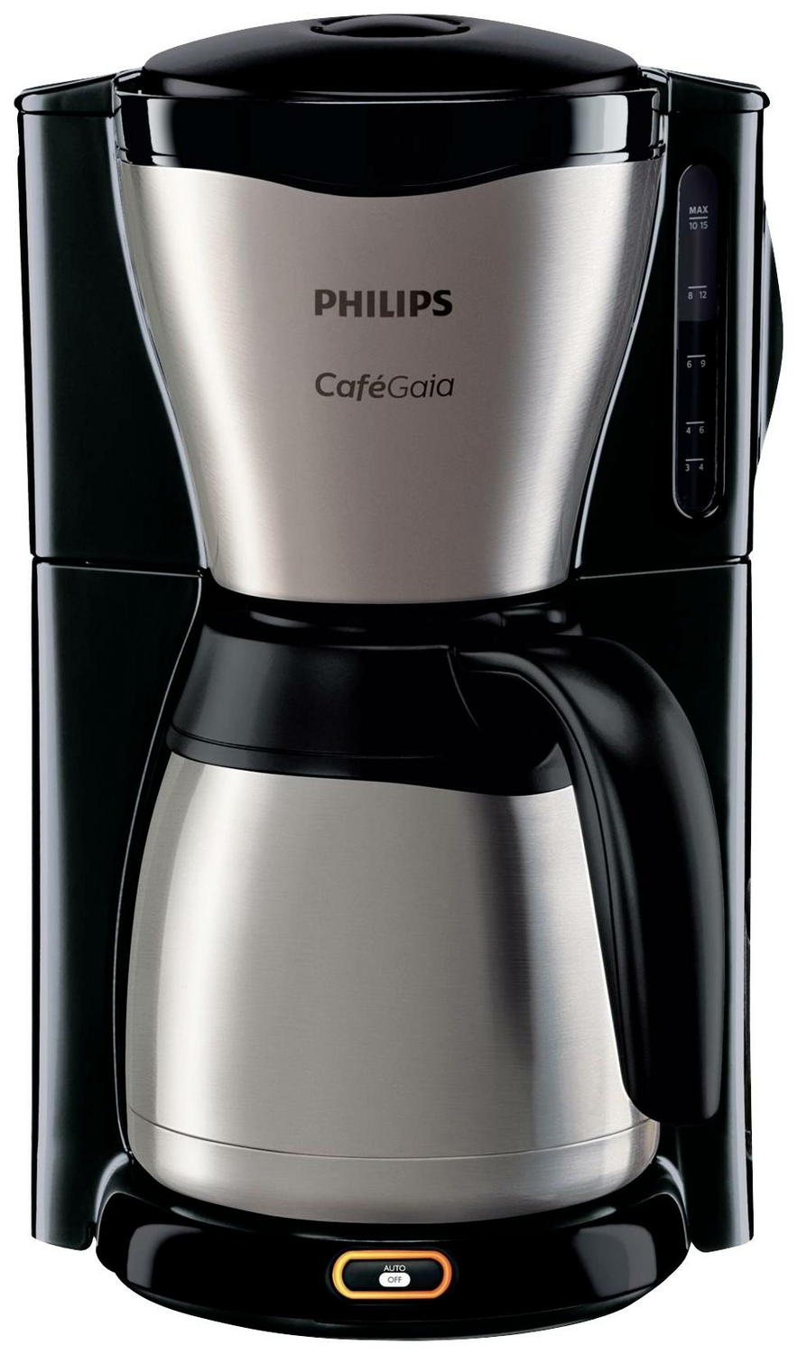 B-Ware Philips Café Gaia Kaffeemaschine Schwarz Edelstahl Fassungsvermögen Tassen=15