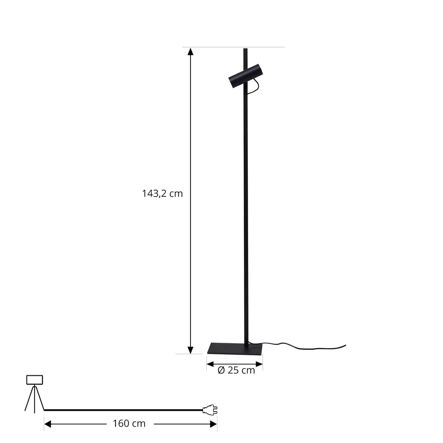 Lucande Tischleuchte Thalorin Keramik grau Höhe 46 cm Tischlampe Lampe Leuchte