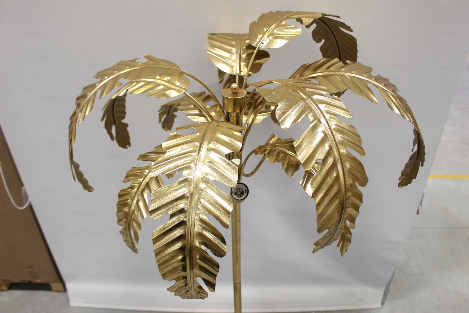 B-Ware Kare Palmera Stehleuchte Stehlampe Standleuchte Leselicht E27 170cm Hoch Messing