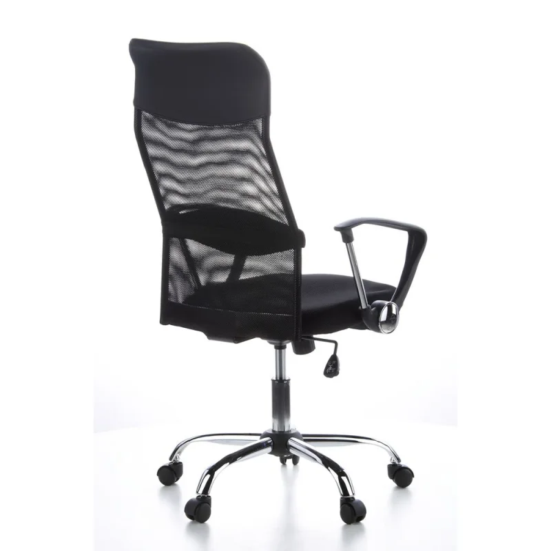 Bürostuhl Chefsessel Schreibtischstuhl Aria High Netzstoff Kunstleder Schwarz140 B-Ware