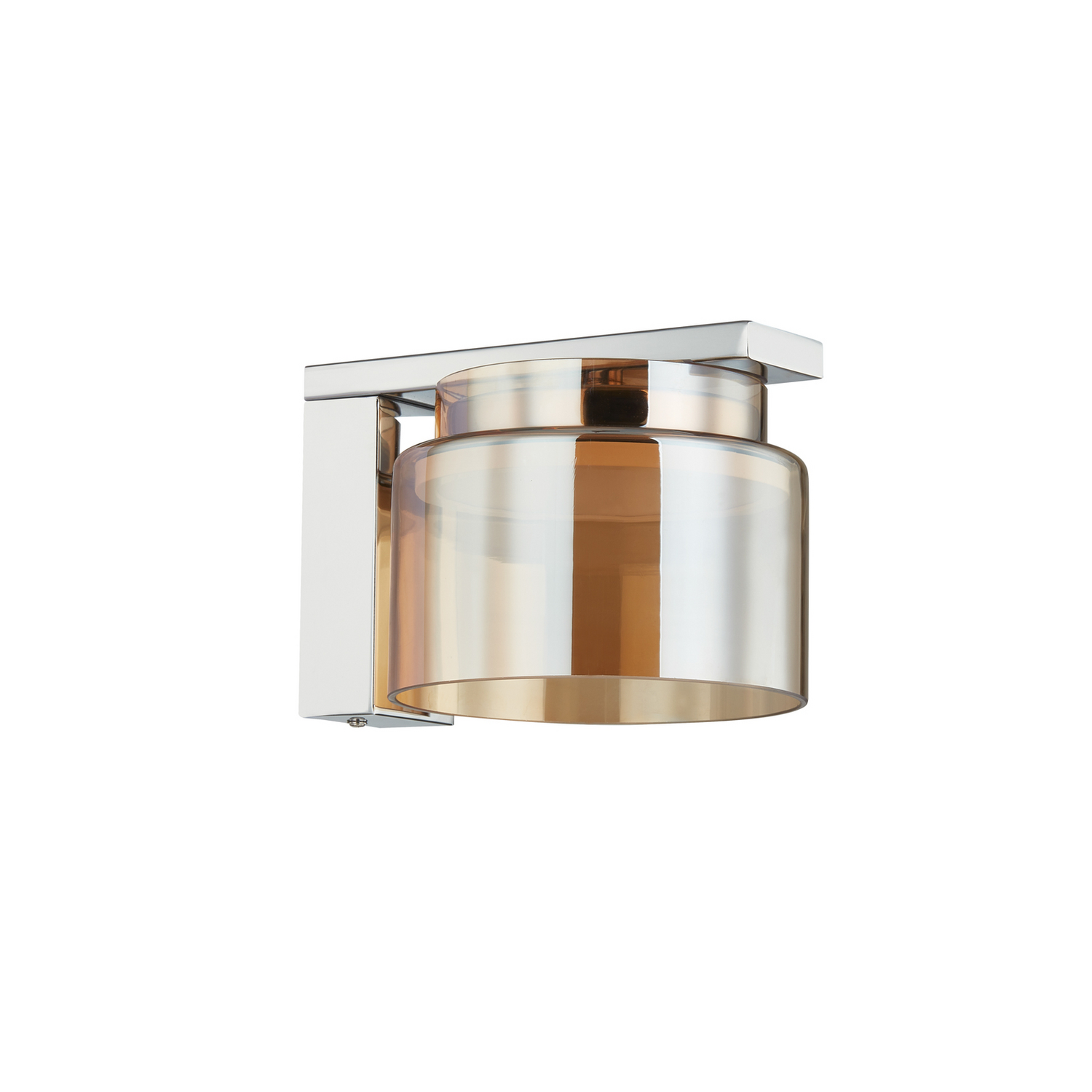 Lucande Diano Wandleuchte Amber Eisen Glas Wandlampe Lampe Leuchte Spot Licht B-Ware