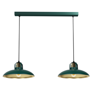B-Ware Milagro Hängeleuchte Felix Grün/Gold 2 X E27 Hängelampe Lampe Leuchte Spot Licht