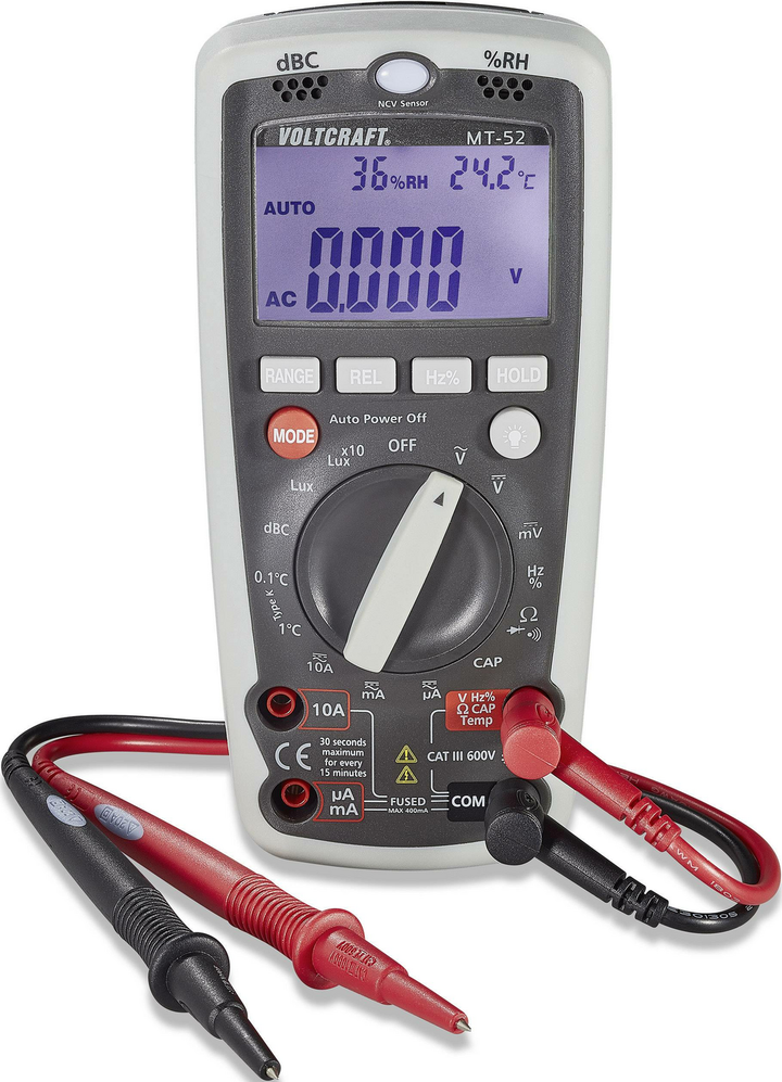 Voltcraft Hand Multimeter Multimeter Digital Umwelt Messfunktion Cat Iii 600 V B-Ware