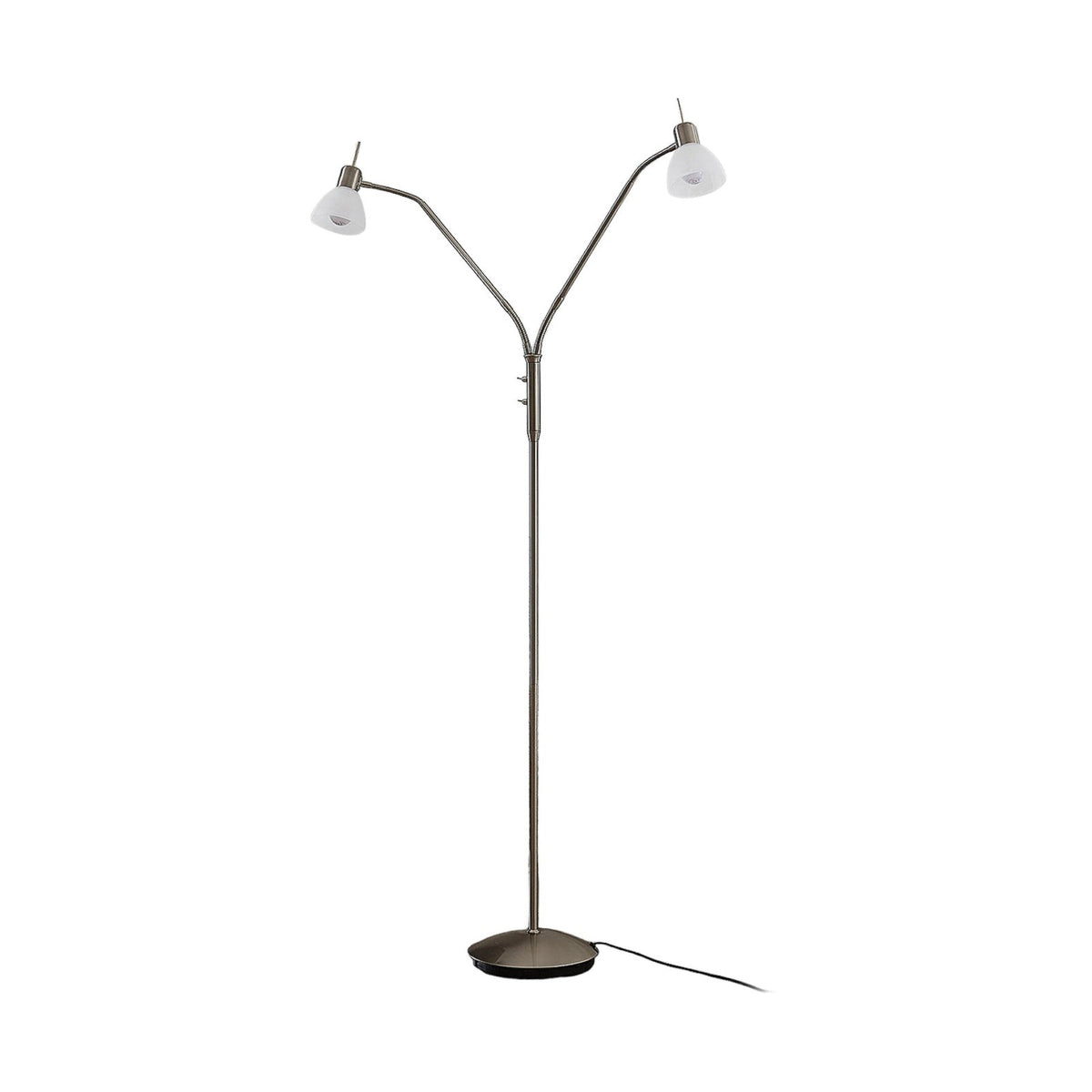 Lindby Stehlampe Gwendolin LED Lampe Leuchte höhenverstellbar alabaster nickel - 4251096542806