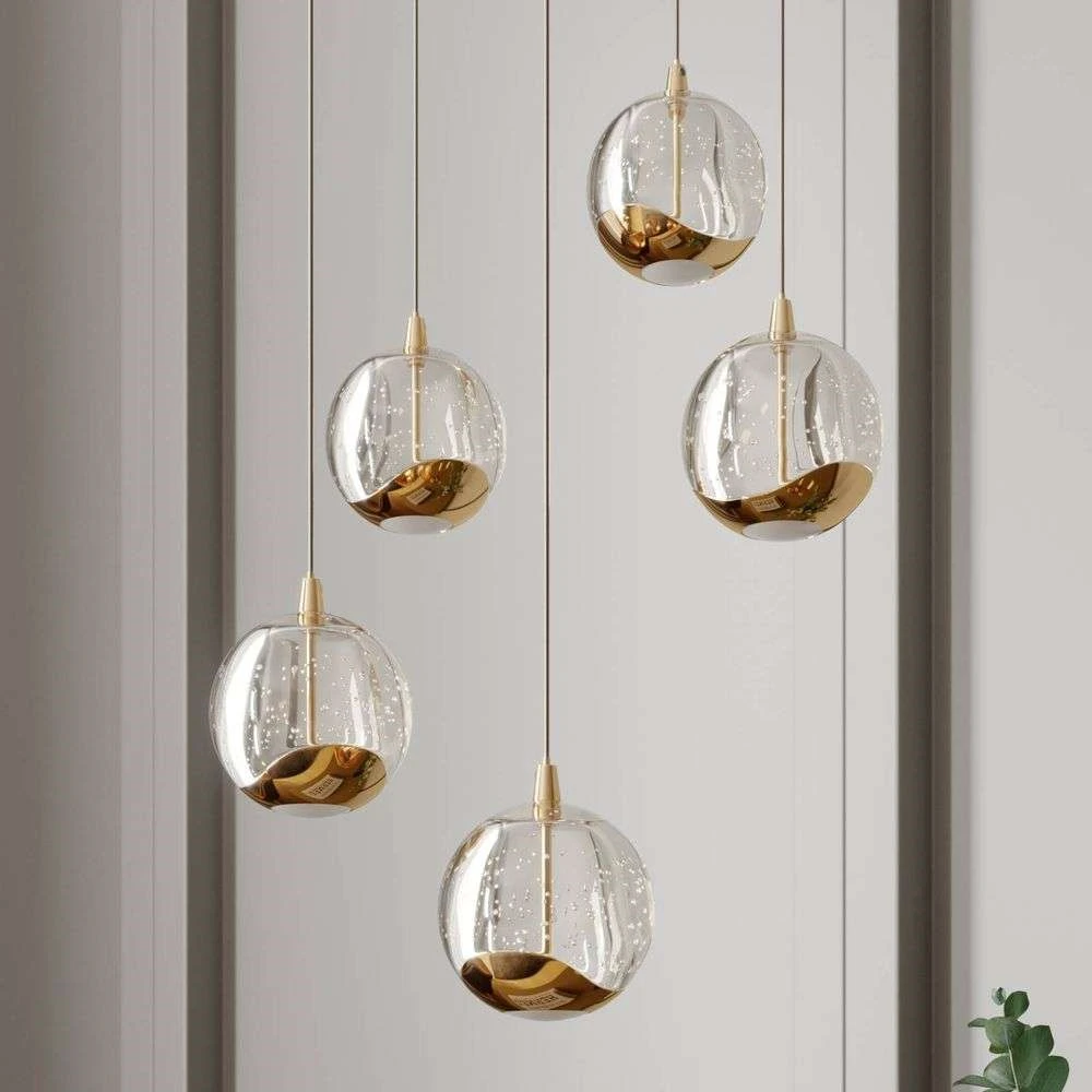 Lucande Led Pendelleuchte Hayley Hängelampe Deckenlampe Lampe 5 Flmg Glas G629 B-Ware - 4251096562477