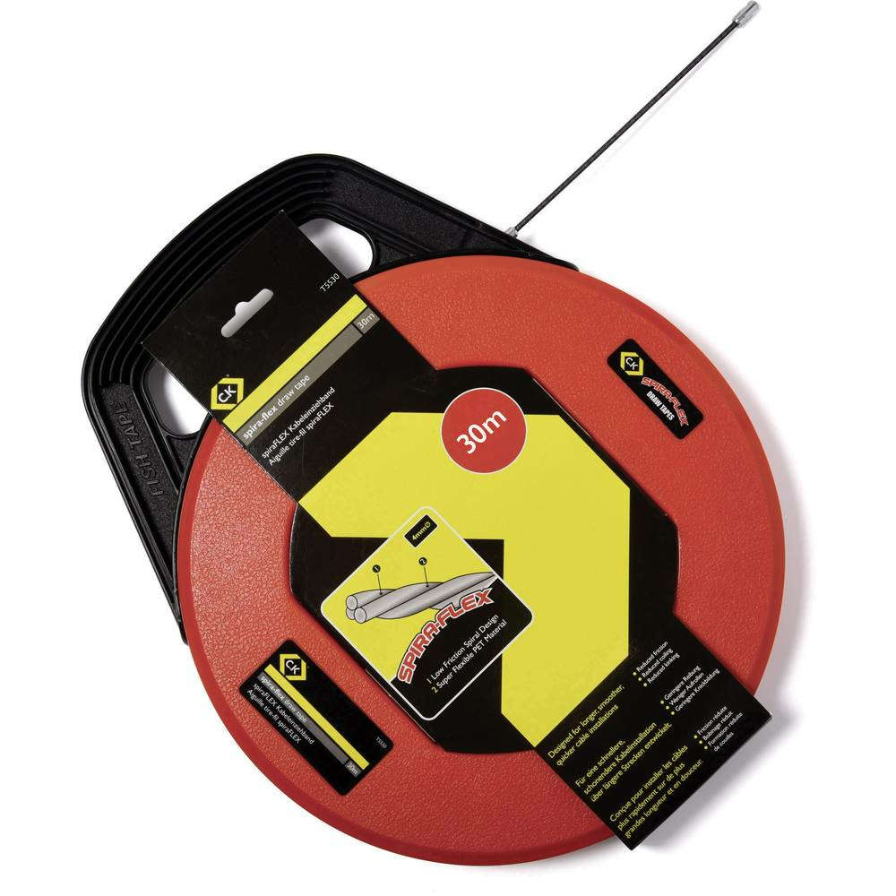 B-Ware C.K. Einziehband Spira Flex Kabelzieher Einziehhilfe Einziehspirale 30m T5530