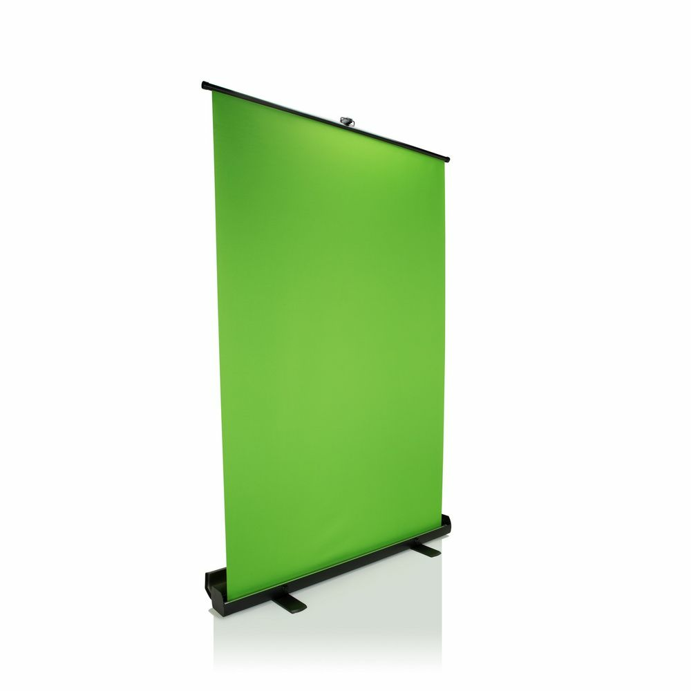 hjh OFFICE Hintergrund Leinwand GREEN SCREEN Rückwand 134*200 cm tragbar grün