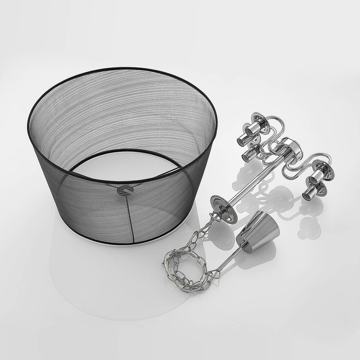 Lindby Talisha Organza Pendellampe Schwarz Pendelleuchte Hängelampe Lampe