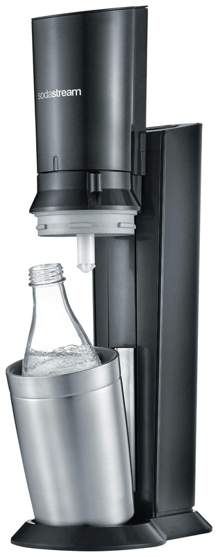 B-Ware Sodastream Wassersprudler Crystal 3.0 Titan Schwarz Edelstahl Glaskaraffe 615 Ml