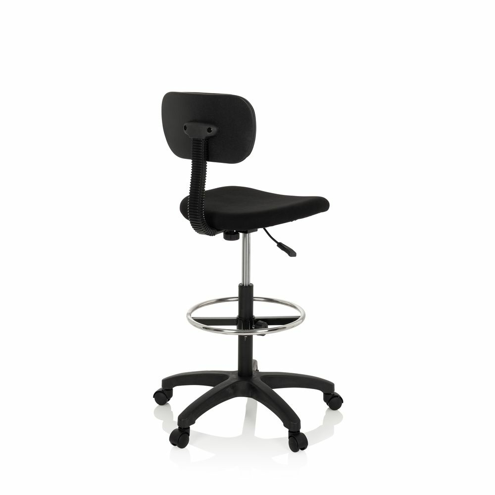 hjh OFFICE Arbeitsstuhl Counterstuhl TOP WORK 05 Arbeitshocker schwarz Stoff