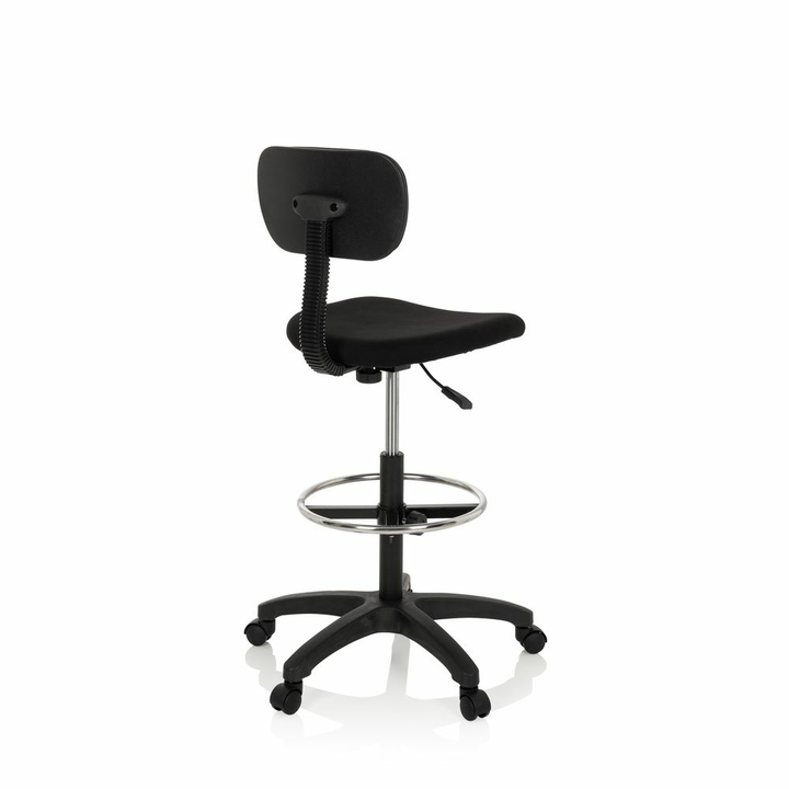 hjh OFFICE Arbeitsstuhl Counterstuhl TOP WORK 05 Arbeitshocker schwarz Stoff