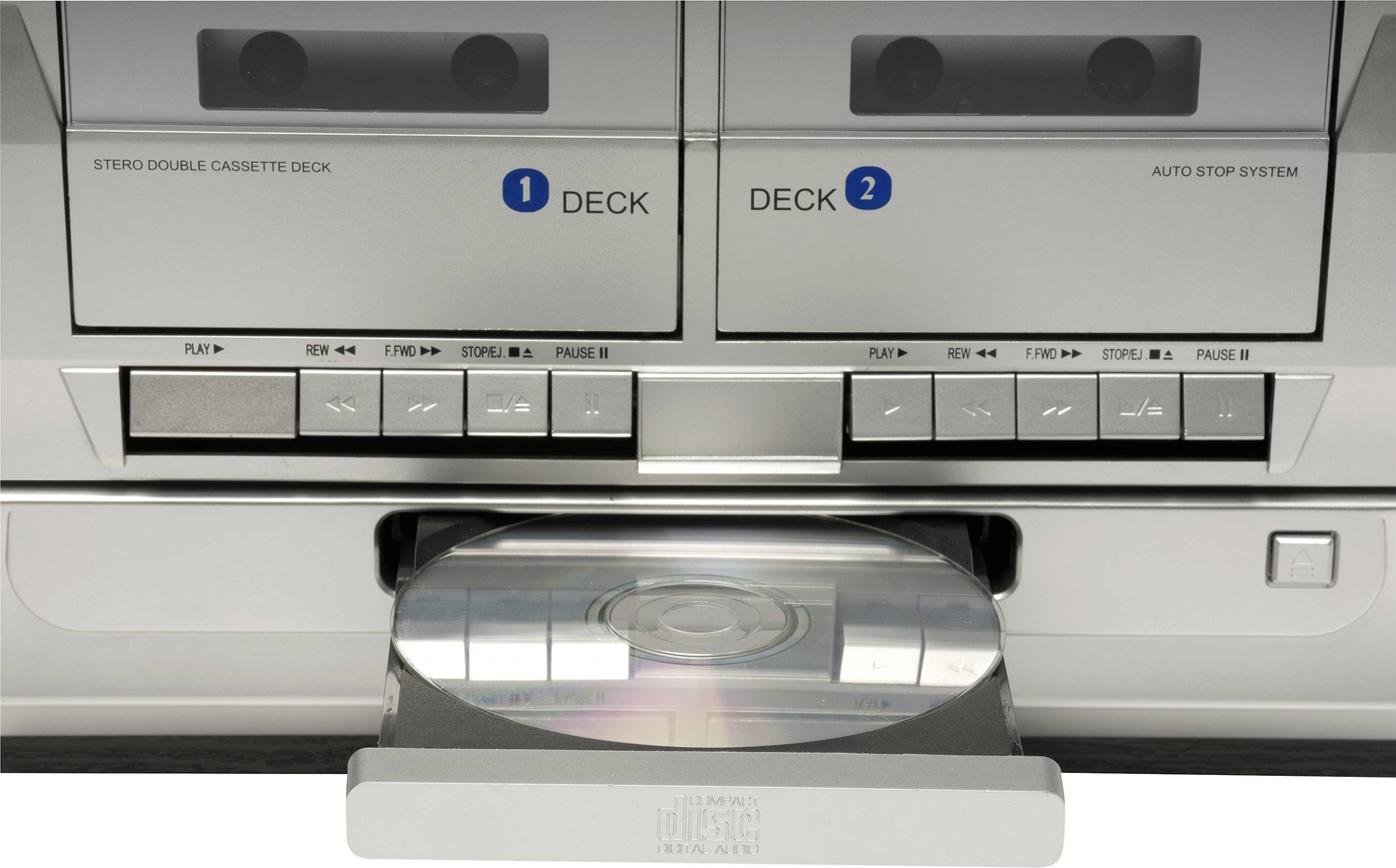 Système stéréo Denver Milliarden 166 DAB+, platine vinyle, carte SD, radio FM, fonction d'enregistrement USB (produit d'occasion).
