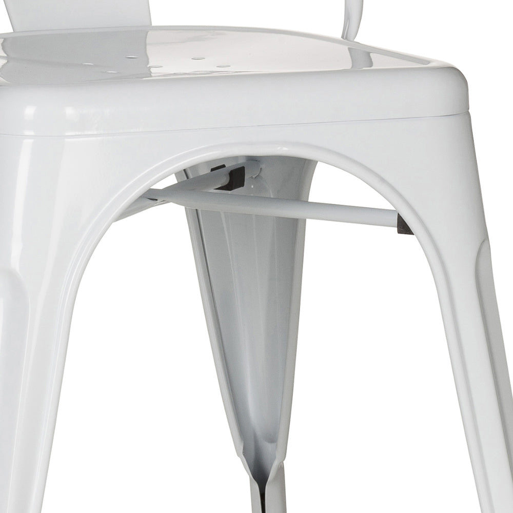 hjh OFFICE Stuhl Sitzmöbel Bistrostuhl weiss stapelbar Gastronomie Sitz - 4251084662363
