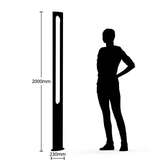 Lucande Dovino Led Mastleuchte Außenleuchte Gartenlampe Lampe Leuchte 18 W 200cm B-Ware