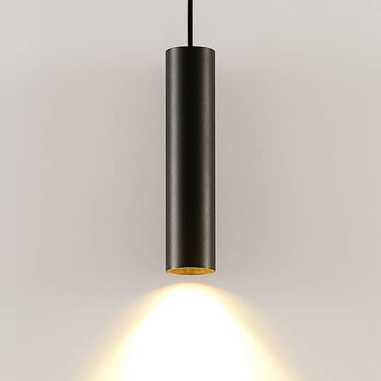 Suspension Arcchio Ejona de qualité B, lampe LED, 27 cm de hauteur, noire