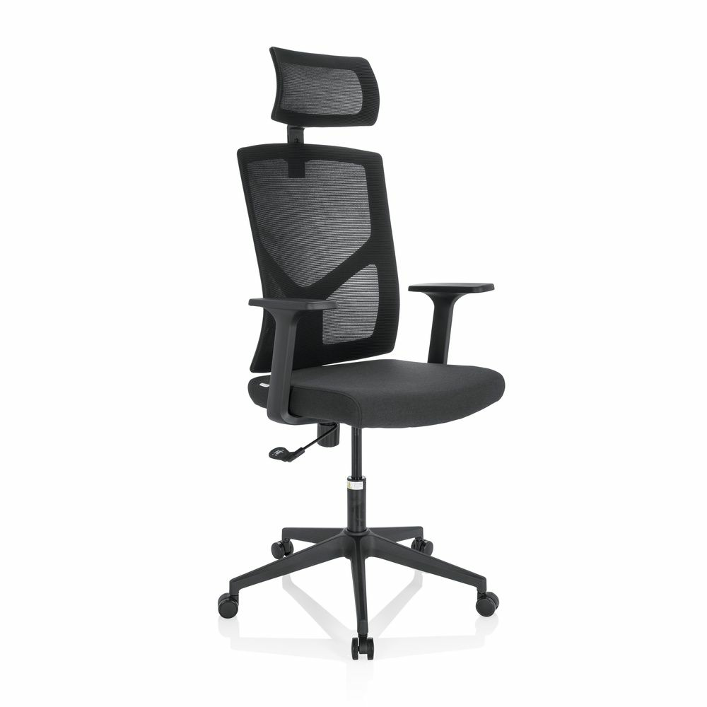 hjh OFFICE Bürostuhl Drehstuhl BRETON B schwarz Schreibtisch Netzstoff Computer