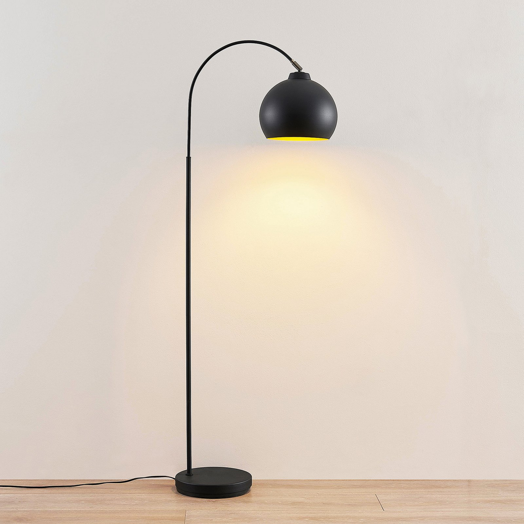 Lindby Minali Stehleuchte Standleuchte Stehlampe Lampe E27 1-flmg Metall schwarz