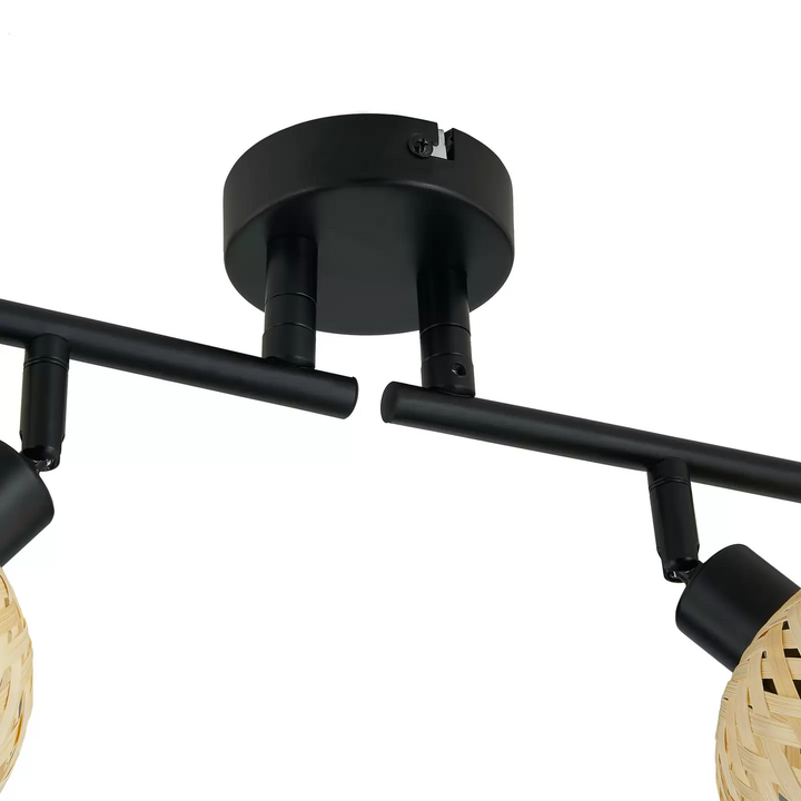 Lindby Youstin Bambus Deckenspot Deckenlampe Deckenleuchte Lampe Leuchte Spot B-Ware