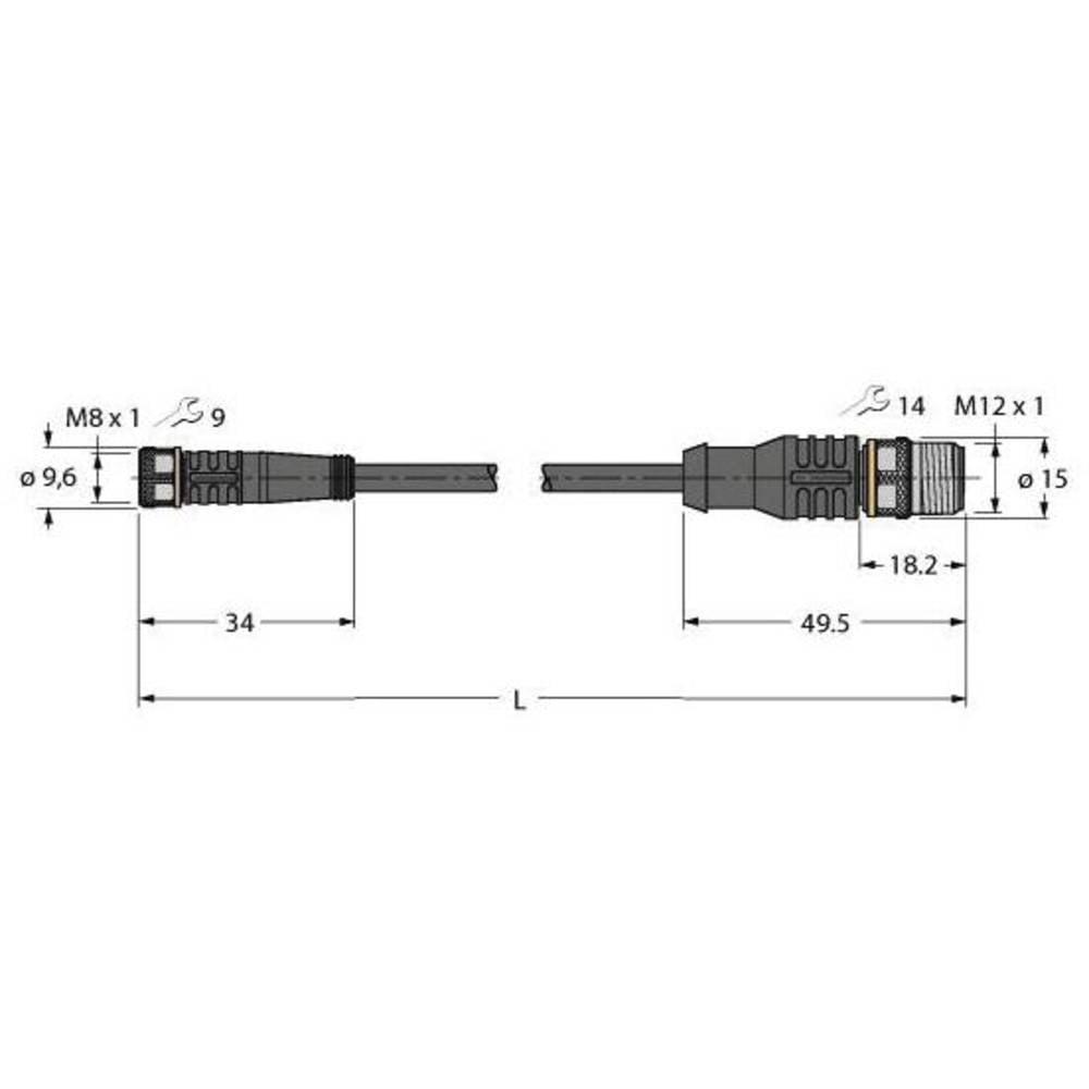 Turck 6627738 Sensor-/Aktor-Steckverbinder konfektioniert Verbinder Leitung