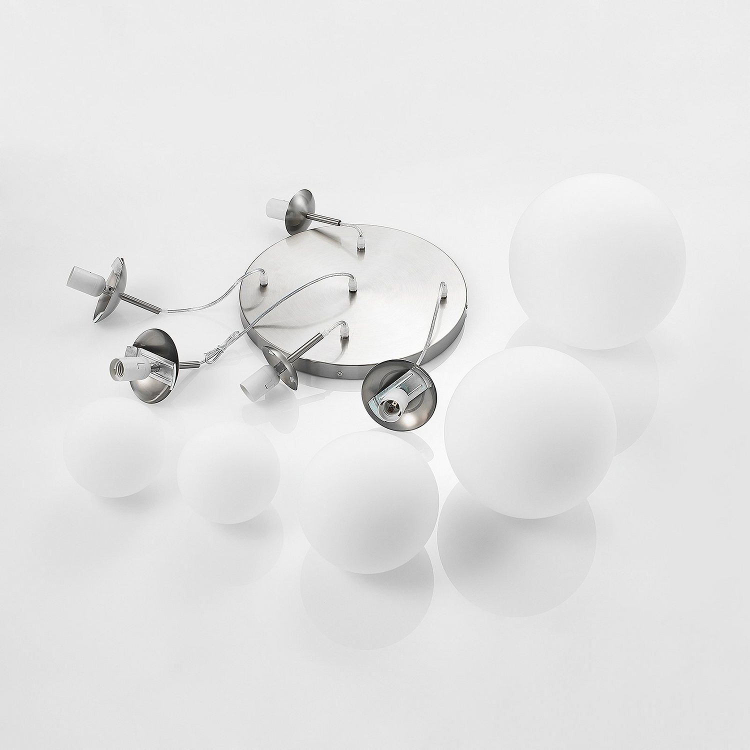 B-Ware Lindby Heleska Hängeleuchte Deckenlampe Lampe Leuchte E27 Glaskugeln Fünfflam782