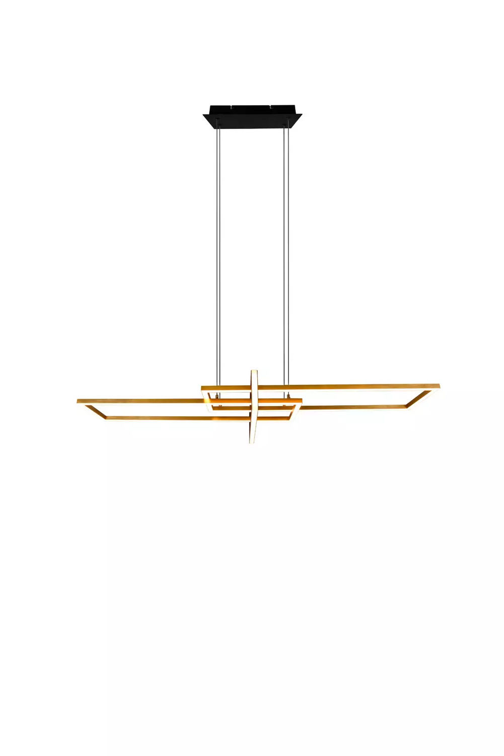 Suspension LED Trio Lighting Salinas, plafonnier LED, suspension LED dorée