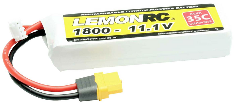 LemonRC Modellbau-Akkupack LiPo 11.1 V 1800mAh Zellen-Zahl: 3 35 C Softcase XT60
