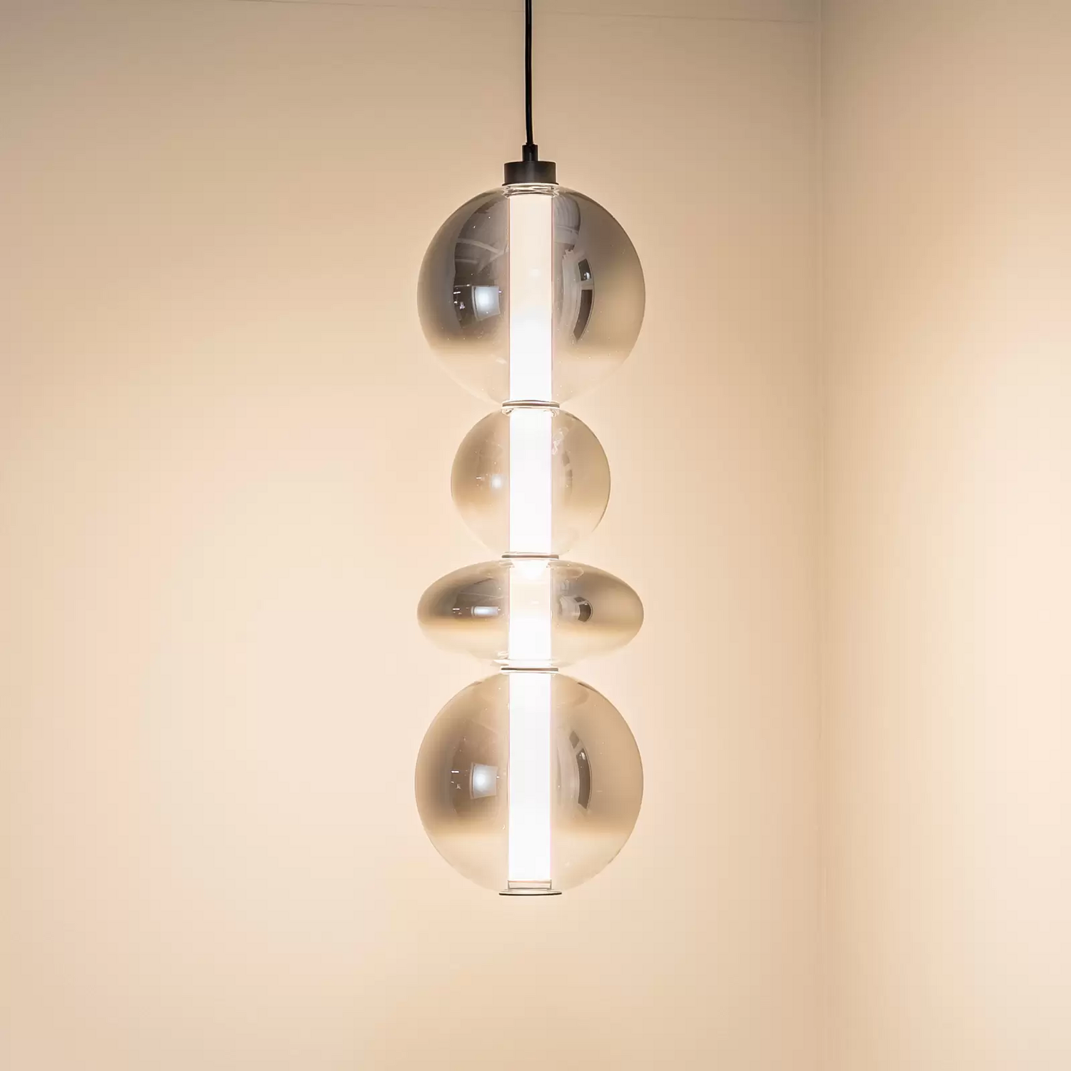Led Hängeleuchte Daphne Glas Grau Transparent Höhe 62 Cm Deckenlampe Lampe Spot B-Ware - 5902693803478