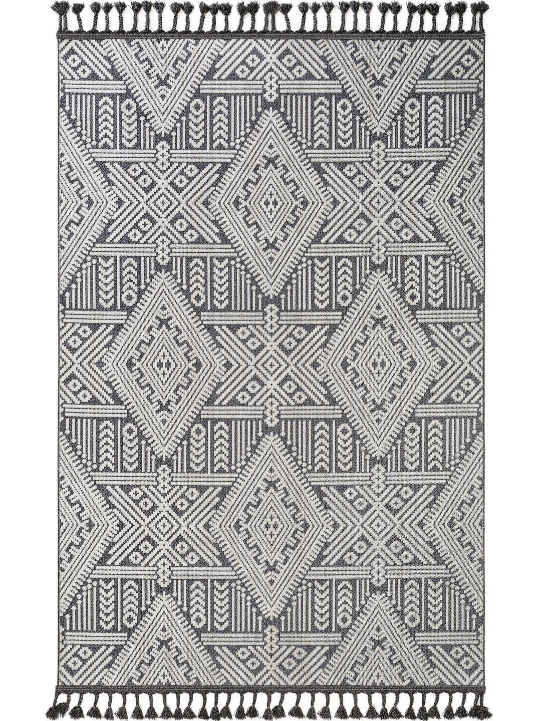 Benuta Teppich Laila Wohnzimmerteppich Polyester Schwarz 155x230cm B-Ware