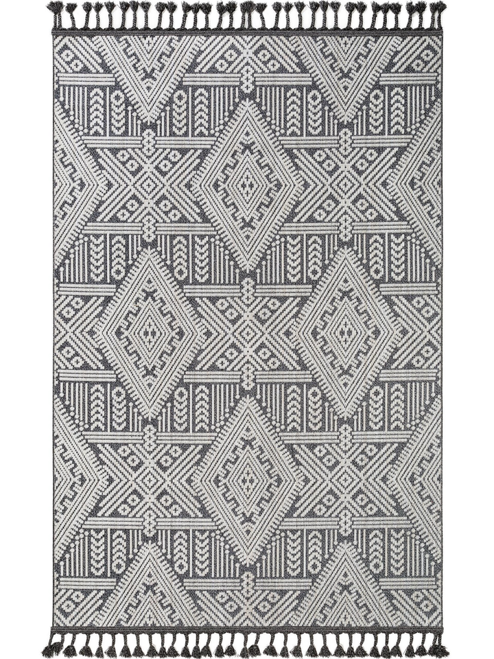 Benuta Teppich Laila Wohnzimmerteppich Polyester Schwarz 155x230cm B-Ware