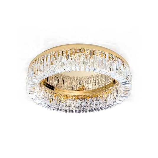 Orion Kristall-Deckenlampe Hängelampe Deckenlampe Leuchte Lampe E14 Ring Ø 59 cm