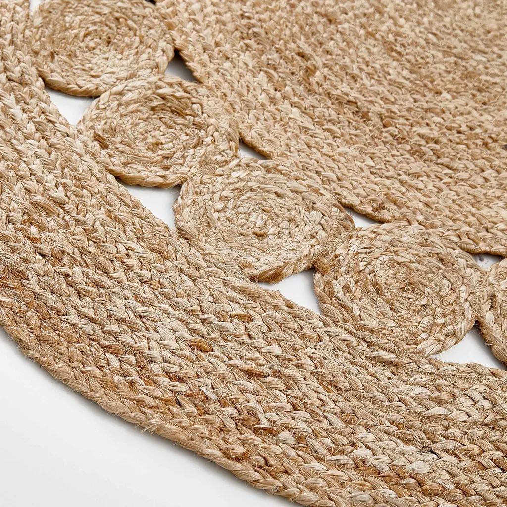 B-Ware All Nature Hanfteppich Mit Lochmuster Teppich Bodenteppich Bodenbelag