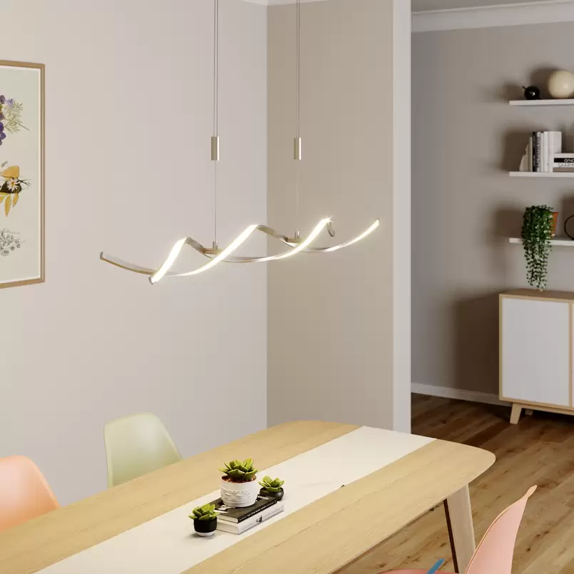 Suspension LED Lindby Auron, lampe suspendue 12W réglable en hauteur 