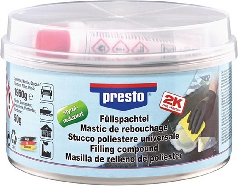 B-Ware Motip Dupli 2 K Füllspachtel Dichtstoff Füllmaterial Spachtelmasse Prestolith  - 4052800600214