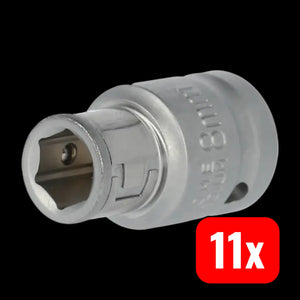 B-Ware Brilliant Tools Bit Adapter Aufsatz Bitadapter 3 8 Zoll 10 Mm 28 Mm 11 Stück
