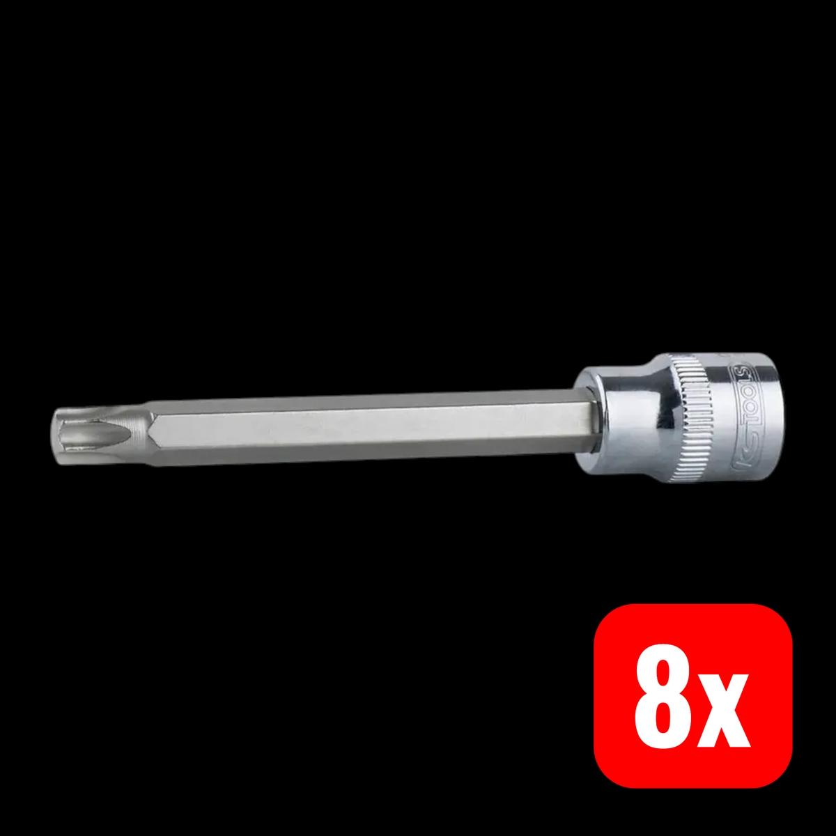KS Tools Stecknuss Nuss Torx Innenvierkant T45 CV Stahl 100 mm 8 STÜCK - 4042146357798