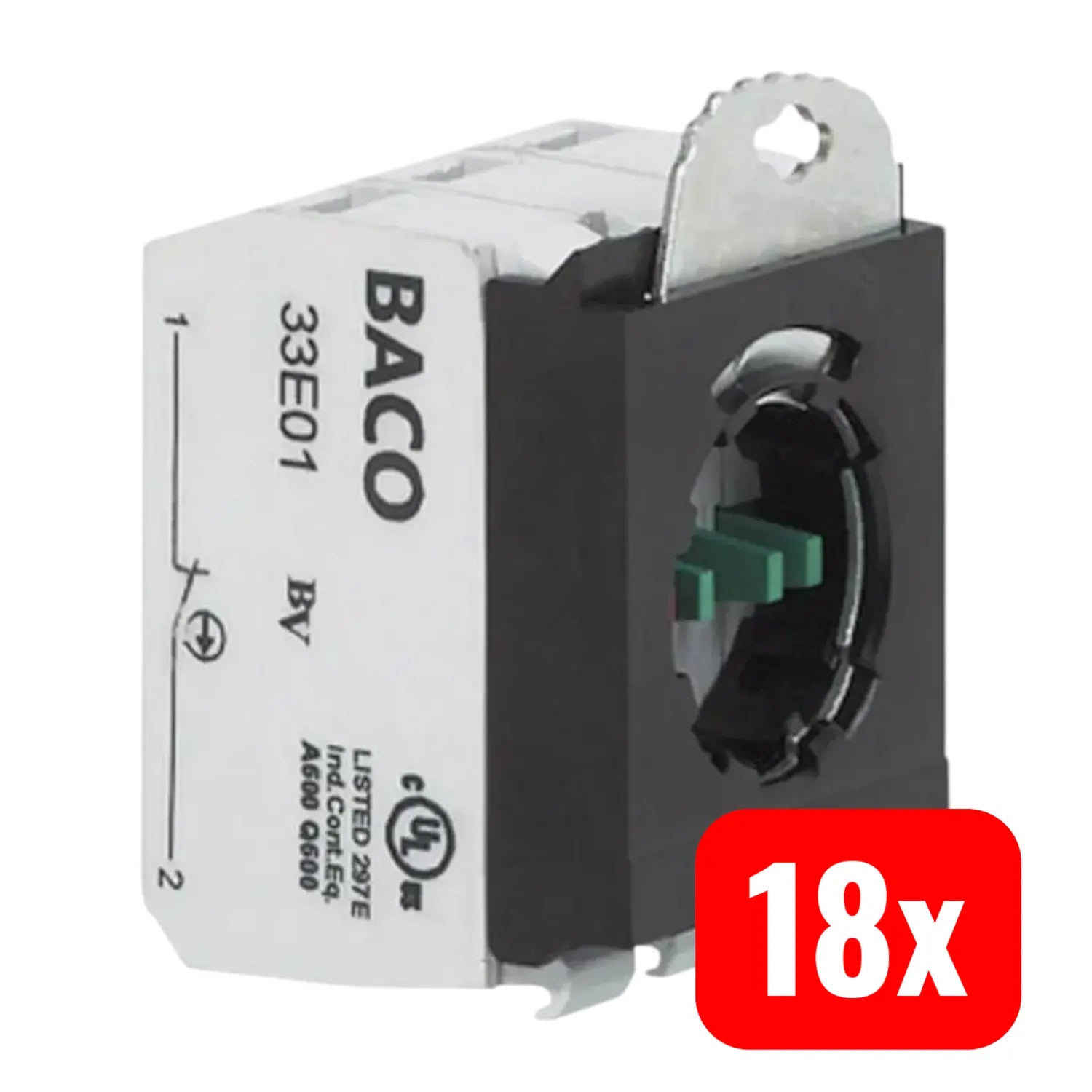 B-Ware Baco Kontaktelement 333 Er02 Schalter Taster 2 ö Tastend Befestigung 18 Stück - 2050001686381