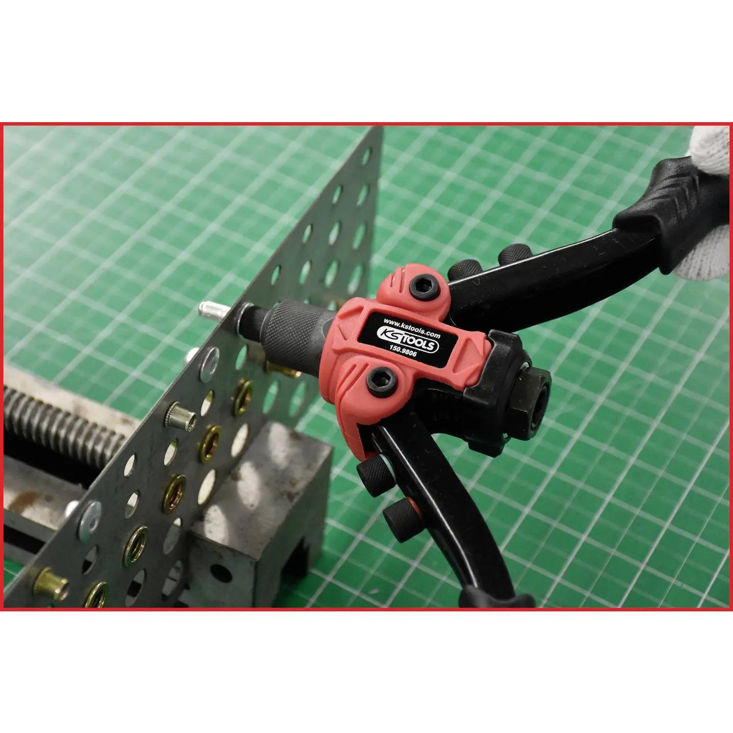 B-Ware Ks Tools 3 In 1 Nietzange Blindnietenzange Nieten Werkzeug 260mm Schwarz - 4042146864463