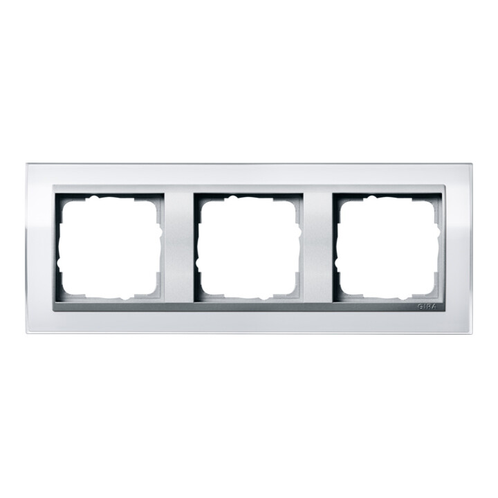 B-Ware Gira Abdeckrahmen Rahmen Abdeckung 3fach Weiß Kunststoff Unterputz 0213726 - 4010337068723