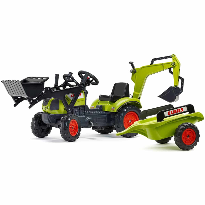 Falk 2040 N Kinder Trecker Bagger Lader Claas Arion 410 Anhänger Baggerschaufel  B-Ware - 3016202040147