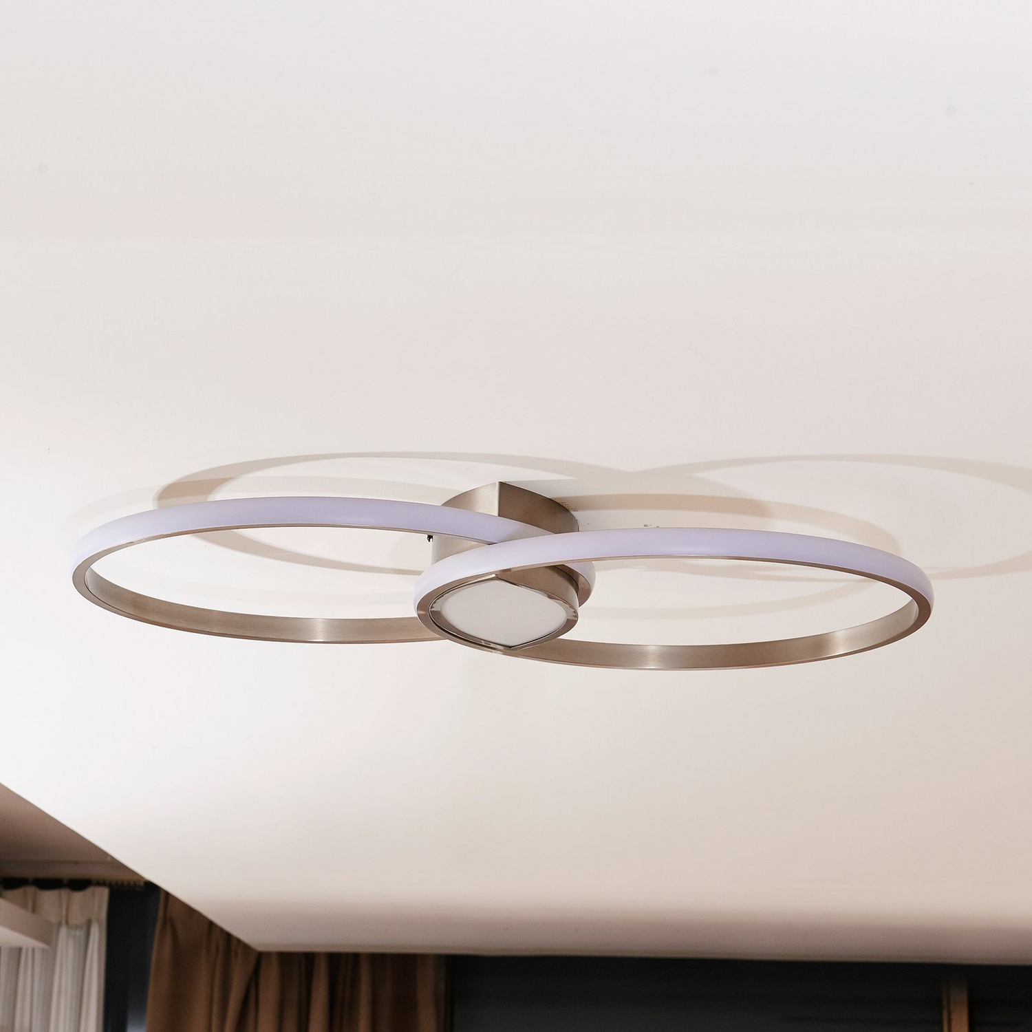 Lindby Valerna Led Deckenlampe Hängeleuchte Lampe Leuchte 31 W Stepdim Nickel B-Ware - 4251911758559