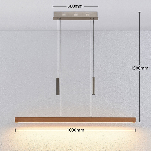 Lucande Led Balkenpendelleuchte Pia Deckenlampe Hängeleuchte Leuchte Buche 25247 B-Ware - 4251096548525