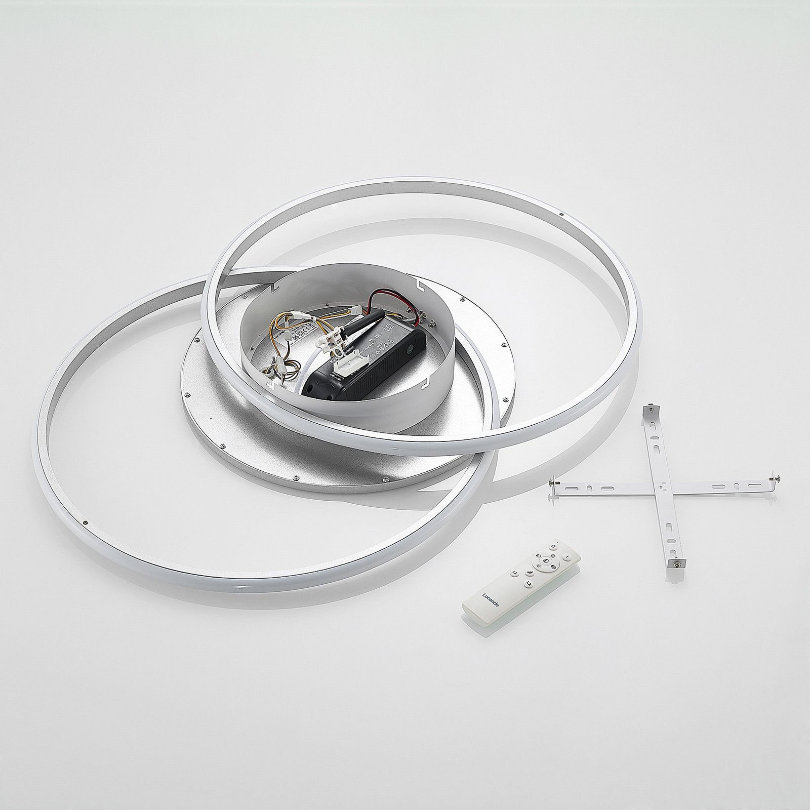 Lucande Deckenleuchte Deckenlampe LED Senne Silber Leuchte Lampe Wohnzimmer Mode - 4251096597646