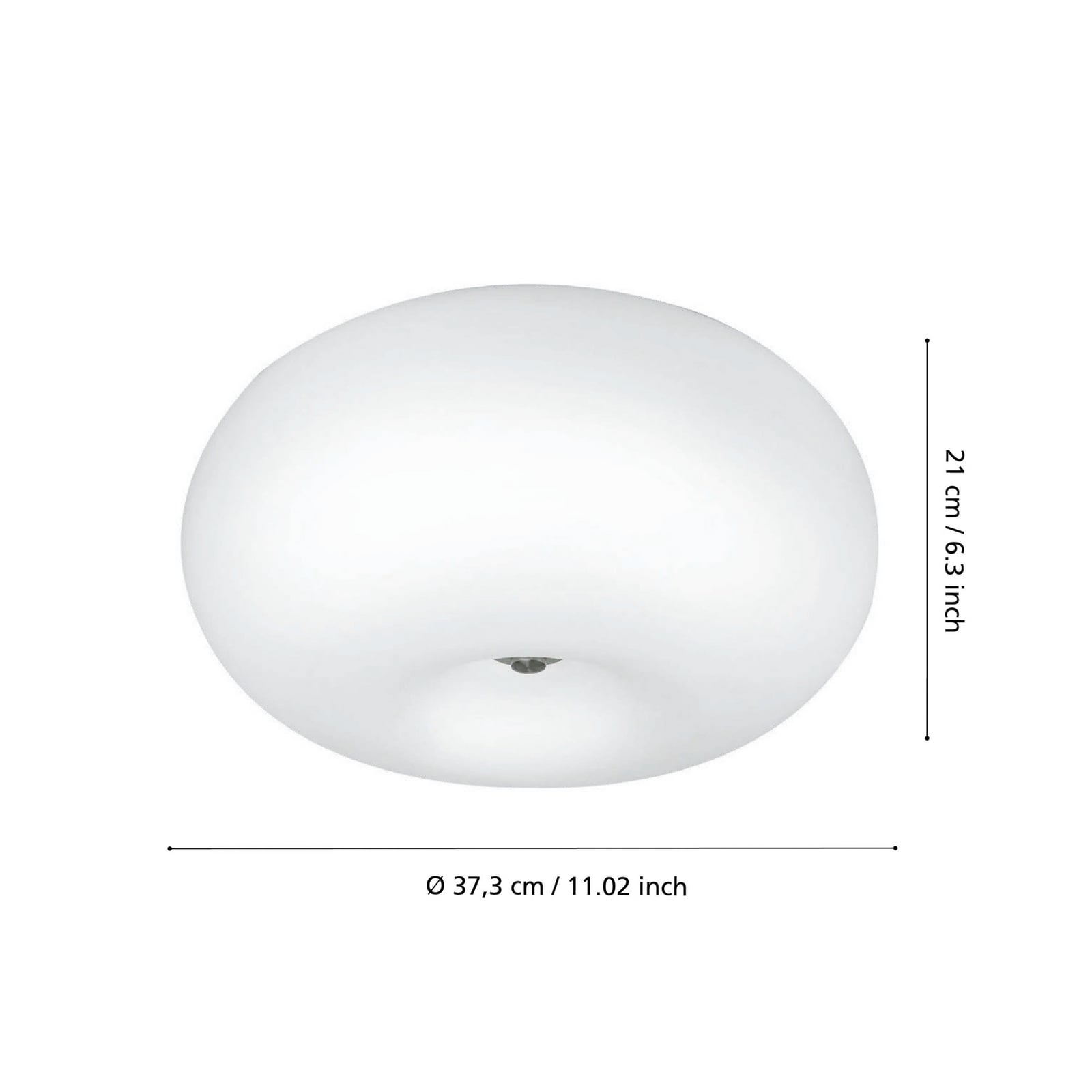 EGLO Deckenleuchte Lampe Optica LED dimmbar weiß nickel matt Ø35cm 21cm hoch - 9002759868123