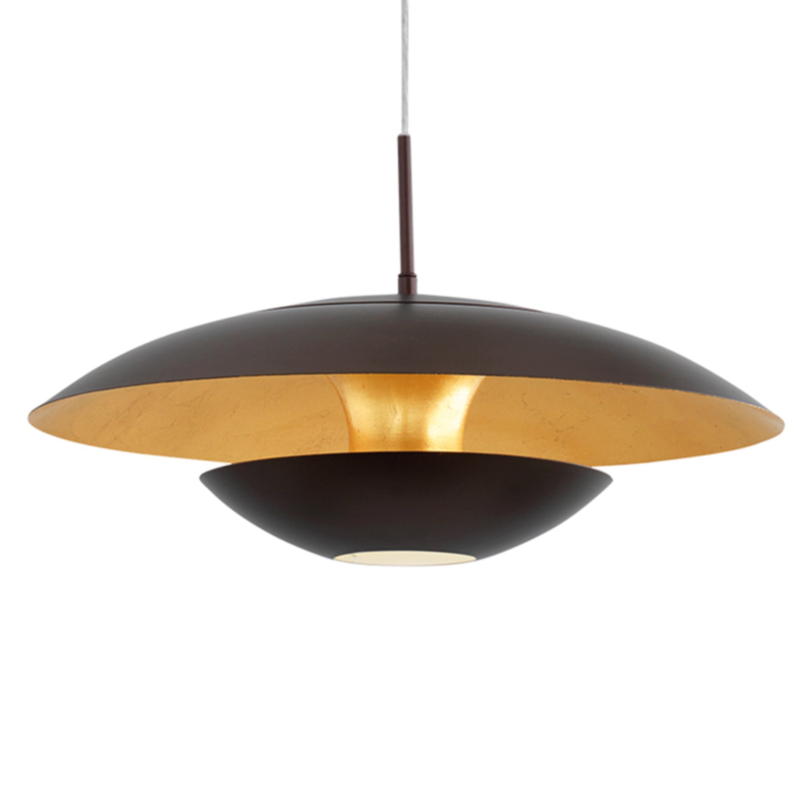Eglo Hängeleuchte Nuvano LED Pendelleuchte Lampe dimmbar braun gold Ø 48 cm - 9002759957551