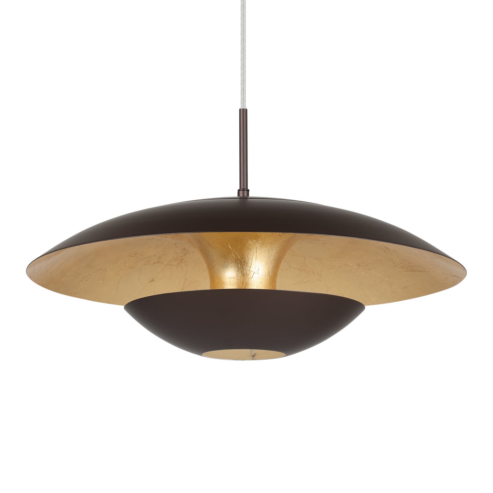 Eglo Hängeleuchte Nuvano LED Pendelleuchte Lampe dimmbar braun gold Ø 48 cm - 9002759957551