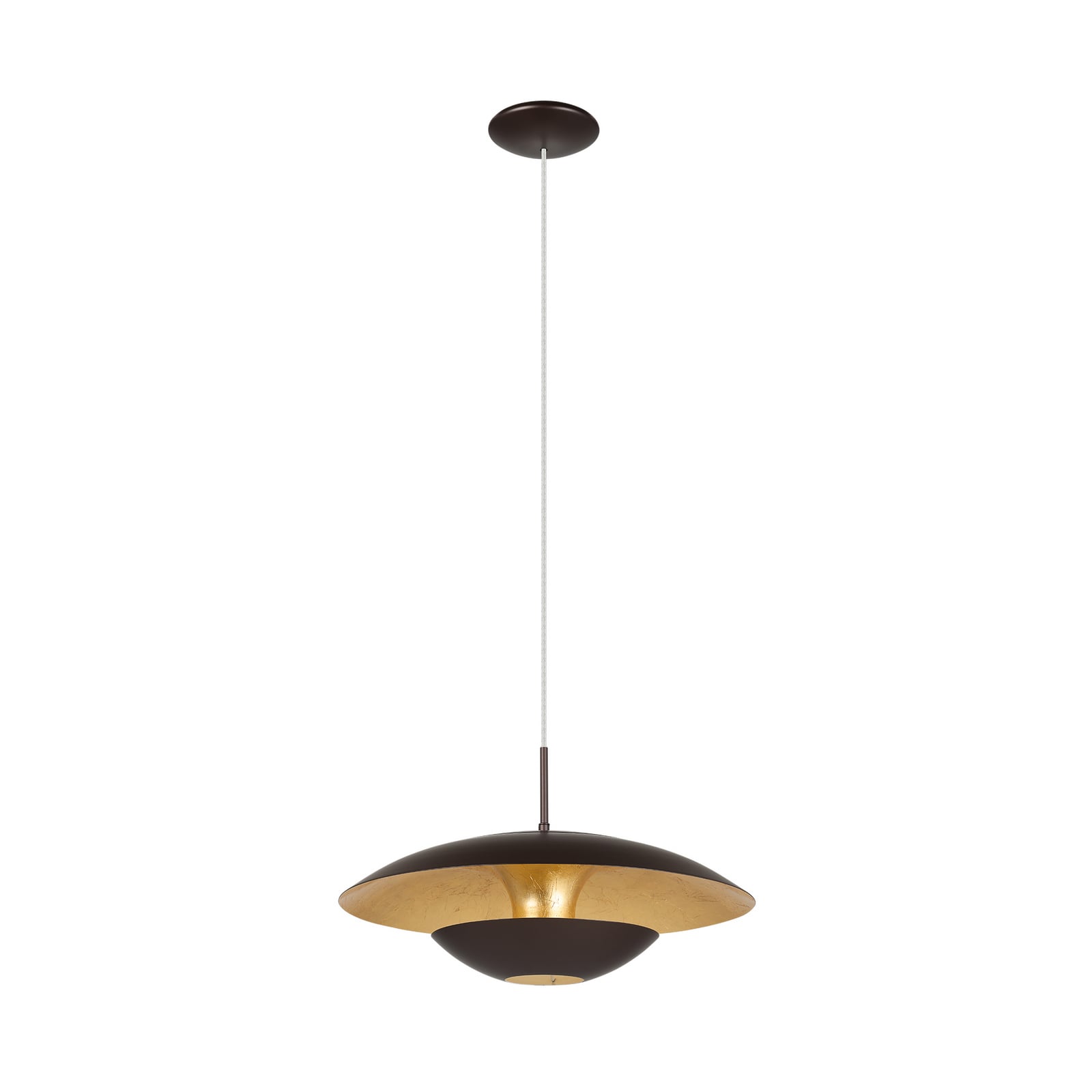 Eglo Hängeleuchte Nuvano LED Pendelleuchte Lampe dimmbar braun gold Ø 48 cm - 9002759957551