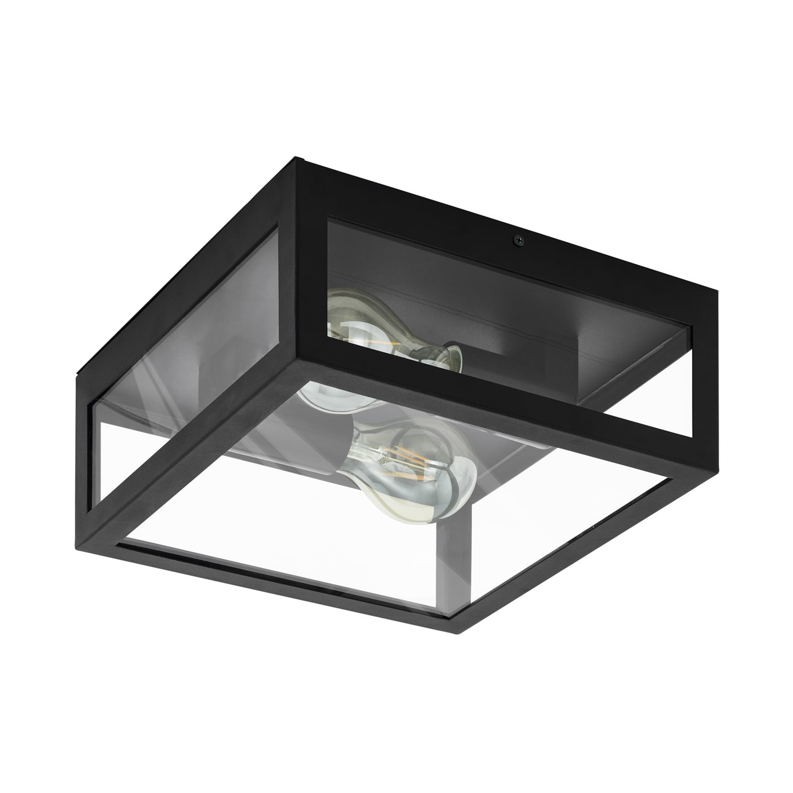 Eglo Deckenleuchte Lampe Amezola 2-flammig LED dimmbar schwarz 29x29cm IP44 - 9002759991227