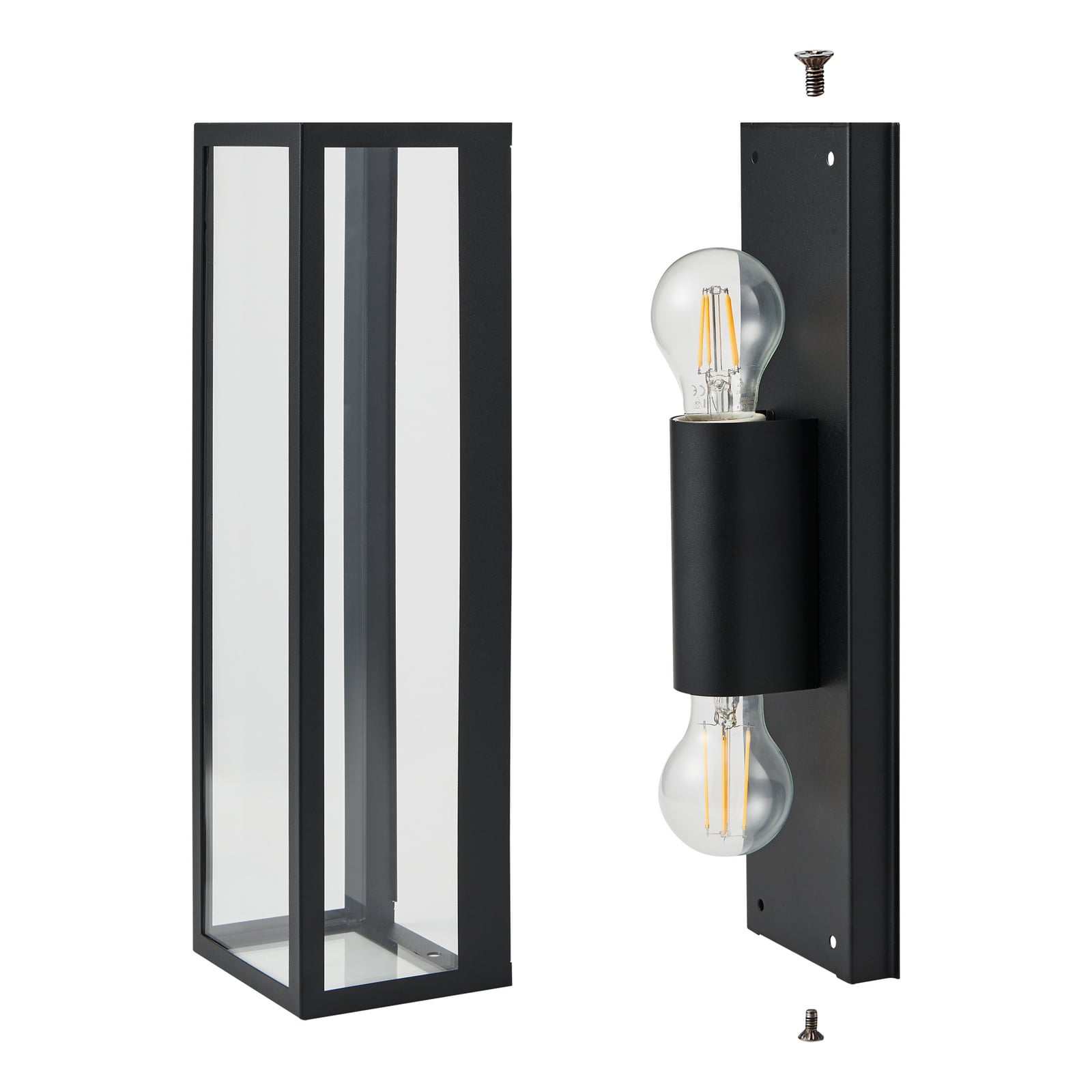 Eglo Bad-Wandleuchte Amezola Designer Wandleuchte 2-flammig dimmbar schwarz IP44 - 9002759991241