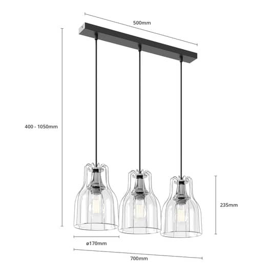 Euluna Hängeleuchte Aria Hängelampe Esszimmerlampe Lampe Leuchte Dreiflammig 994 B-Ware - 5907565978896